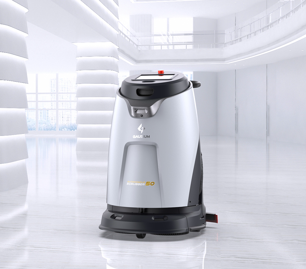 대형 로비 자율 청소 가동 중