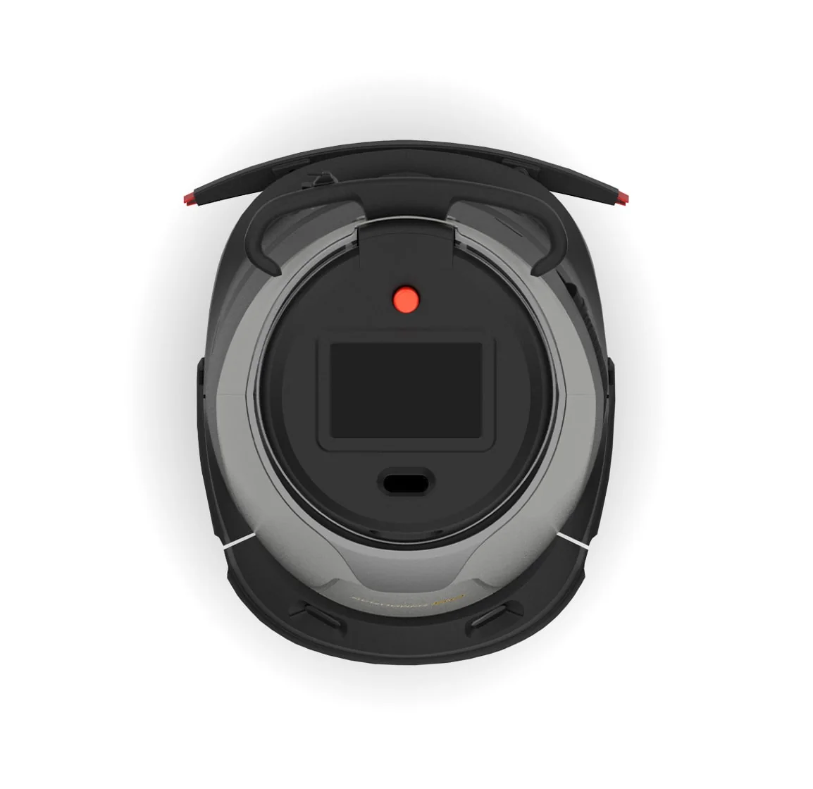위에서 본 Gausium Scrubber 50 조작 화면과 본체